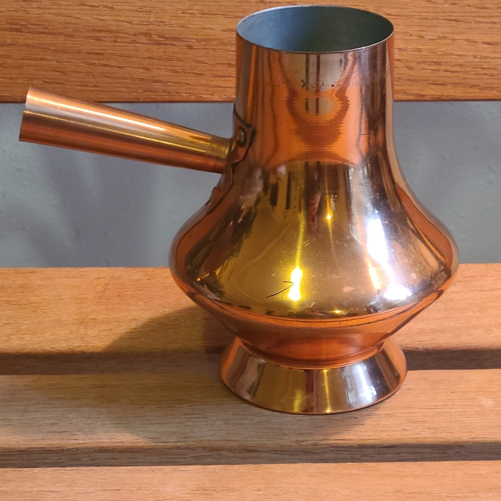 Copper Lota Kalash or Chocolate  Pan Made in Portugal 6.5"x 7"